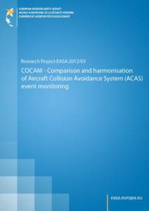 COCAM Comparison and harmonisation of Aircraft Collision Avoidance System (ACAS) monitoring performed by