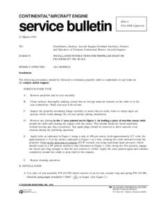 CONTINENTAL®AIRCRAFT ENGINE  service bulletin M76-4 FAA-DER Approved