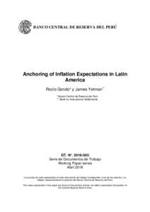 Microsoft Word - Anchoring of Inflation Expectations in Latam - WP Submission