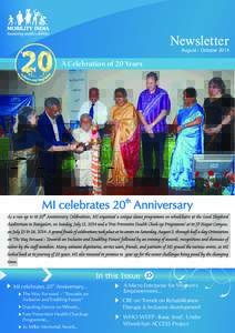 Newsletter August - October 2014 A Celebration of 20 Years