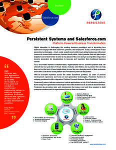Brochure  Salesforce.com Persistent Systems and Salesforce.com Platform Powered Business Transformation