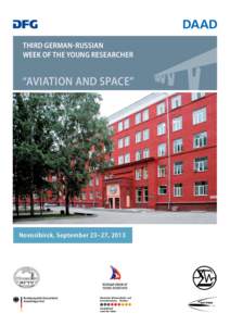 Third German-Russian Week of the Young Researcher “Aviation and Space”  Novosibirsk, September 23–27, 2013