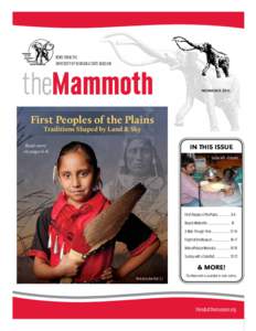 NEWS FROM THE UNIVERSITY OF NEBRASKA STATE MUSEUM theMammoth  NOVMEBER 2011