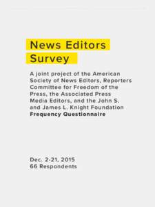 Knight Foundation  News Editors Survey News Editors Survey