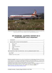 AIR TRANSPORT:  QUARTERLY REPORT NO 16