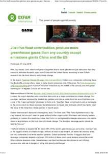 Just five food commodities produce more greenhouse gases than any country except emissions giants China and the US | Oxfam Inte