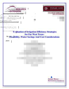 New Irrigation Strategy Evaluation Report based off ofoutline