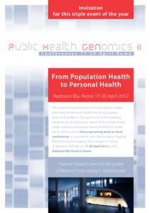 Public health genomics / GRaPH-Int / European Science Foundation / Biology / Science / Genomics / Medical genetics / Public health