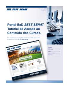 Fevereiro 2017 Versáo 2.0 Portal EaD SEST SENAT Tutorial de Acesso ao Conteúdo dos Cursos.
