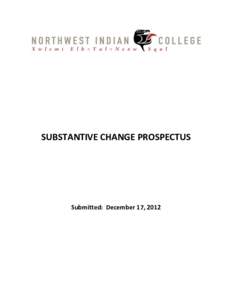 SUBSTANTIVE CHANGE PROSPECTUS  Submitted: December 17, 2012 Table of Contents A.