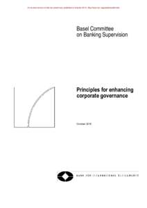 Principles for enhancing corporate governance - final document