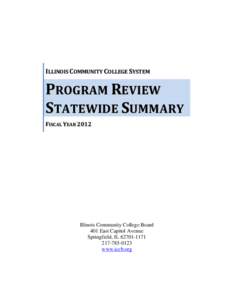 Program Review Statewide Summary