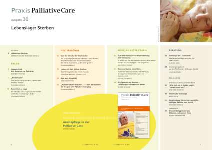 Praxis PalliativeCare Ausgabe 30  		EDITORIAL