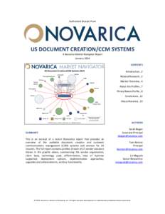 Authorized Excerpt From  US DOCUMENT CREATION/CCM SYSTEMS A Novarica Market Navigator Report January 2014