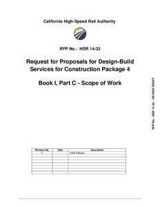 California High-Speed Rail Authority  RFP No.: HSRBook I, Part C - Scope of Work