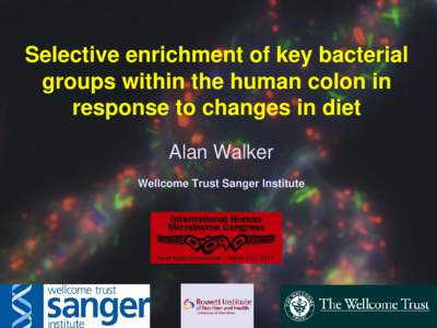Selective enrichment of key bacterial groups within the human colon in response to changes in diet