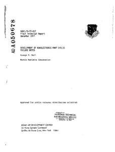 ht  JRADC-TR[removed]Final Technical Report December 1977