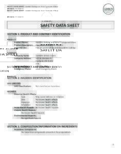 SAFETY DATA SHEET:​ Gamblin Etching and Relief Transparent Base REVISED:​    SAFETY  DATA  SHEET     