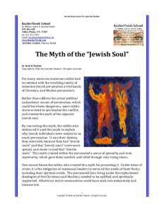 KosherTorah School for Spiritual Studies  KosherTorah School for Biblical, Judaic & Spiritual Studies  P.O. Box 628