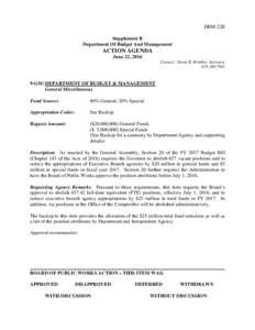 DBM 22B  Supplement B Department Of Budget And Management