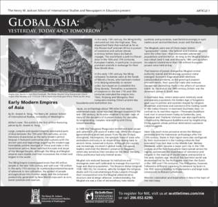 The Henry M. Jackson School of International Studies and Newspapers In Education present  ARTICLE 1 Global Asia:
