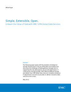 White Paper  Simple. Extensible. Open.