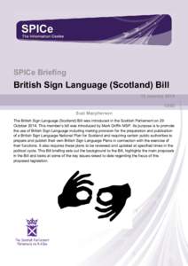 British Sign Language (Scotland) Bill