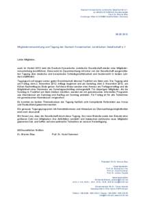 Deutsch-Koreanische Juristische Gesellschaft e.V. c/o ARNECKE SIEBOLD Rechtsanwälte Herrn Dr. Werner Blau Hamburger Allee 4 | D[removed]frankfurt Main | Germany[removed]