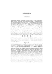 Hamiltonian / Mathematical formulation of quantum mechanics / Physics / Hamiltonian mechanics / Quantum mechanics