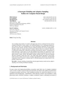 Journal of Machine Learning Research[removed]2055  Submitted 3/10; Revised 6/10; Published 7/10 A Surrogate Modeling and Adaptive Sampling Toolbox for Computer Based Design