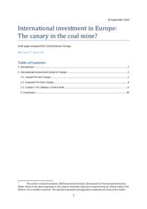 26 September[removed]International investment in Europe: The canary in the coal mine? Draft paper prepared for Confrontations Europe