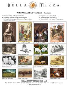Microsoft Word - Bella Terra Publishing Vintage Notecards - ANIMALS  2015