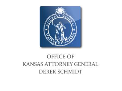 OFFICE OF KANSAS ATTORNEY GENERAL DEREK SCHMIDT Attorney General Derek Schmidt