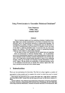 Logic in computer science / Relational model / Mathematical logic / Data modeling / Relational algebra / Domain theory / Finitary relation / Denotational semantics / Semantics / Power domains / Relational database / Functional dependency