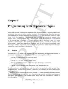 AF T Chapter 5  Programming with Dependent Types