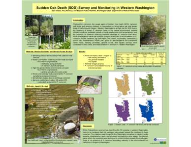 Sudden Oak Death (SOD) Survey and Monitoring in Western Washington Dan Omdal, Amy Ramsey, and Melanie Kallas-Ricklefs, Washington State Department of Natural Resources Introduction  These sites