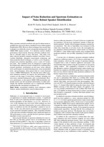 Time series analysis / Linear filters / Estimation theory / Stochastic processes / Computer accessibility / Speech recognition / Wiener filter / Speech coding / Speech enhancement / Noise reduction