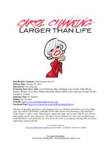 Microsoft Word - Carol Channing - onepager-1