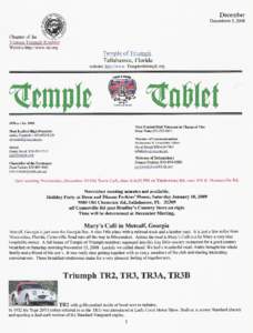 December Decemberrr 5,2008 Chapter of the Vintage Triumph Register W ebsite :http://www.vtr.org