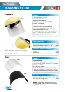 Face Protection  Faceshields & Visors Faceshields  Features