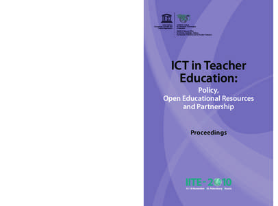 ICT in Teacher Education: Policy, Open Educational Resources and Partnership