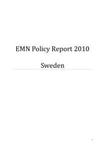 EMN Policy Report 2010 Sweden 1  EMN Annual Policy Report 2010