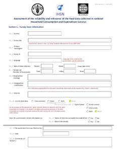 HCES assessment questionnaire