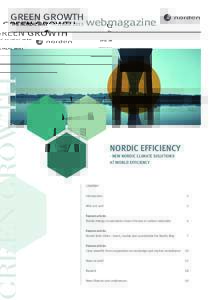 GREEN GROWTH  REEN GROWTH The Nordic Way - OCTOBER 2015