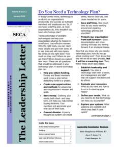 Volume 6 Issue 1  The Leadership Letter SOUTHERN EARLY CHILDHOOD ASSOCIATION