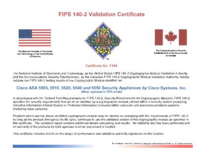 FIPS[removed]Validation Certificate No. 1141