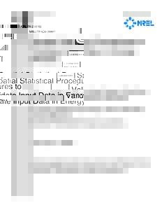 Spatial Statistical Procedures to Validate Input Data in Energy Models