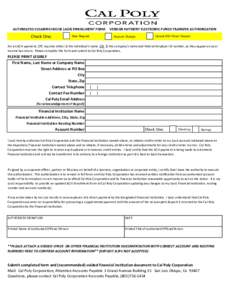 AUTOMATED CLEARING HOUSE (ACH) ENROLLMENT FORM  Check One: New Request
