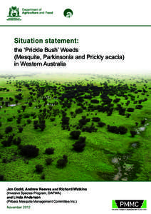 Department of Agriculture and Food Situation statement: the ‘Prickle Bush’ Weeds (Mesquite, Parkinsonia and Prickly acacia)