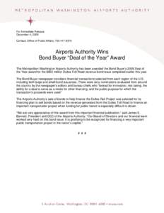 Microsoft Word[removed]MWAA Wins Bond Buyer Award.doc
